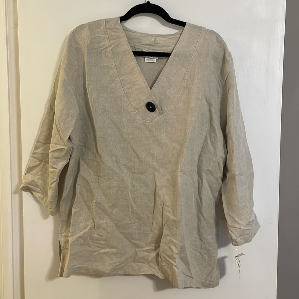 Hot Cotton cotton/ linen top. NWT size XL